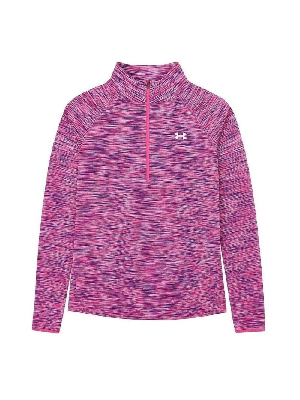 Under Armour Womens 1/2 Zip Pullover XL Semi-Fitted Pink Multicolor AllSeasonGea
